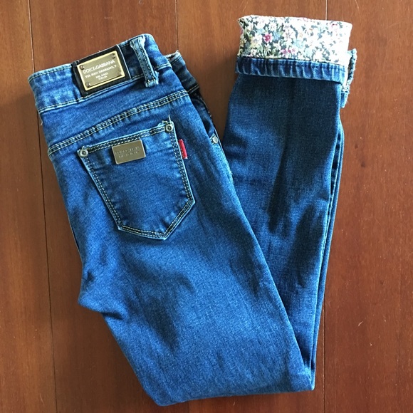 Dolce Gabbana Skinny Jeans Girls Floral 